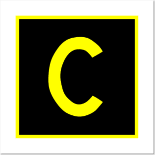 C - Charlie - FAA taxiway sign, phonetic alphabet Posters and Art